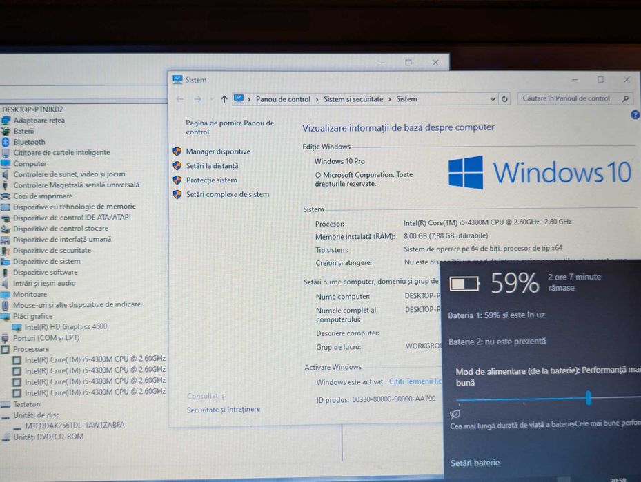 Laptop Fujitsu LIFEBOOK E754, Intel core i5-4300M, 256Gb SSD, 8Gb ram