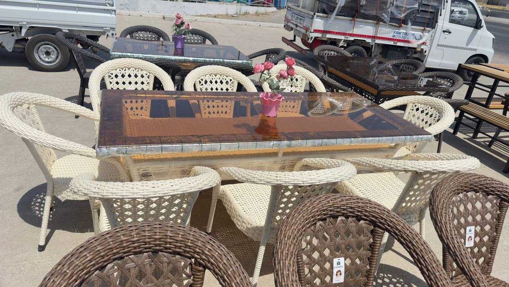 Ratan stol va stul/ Мебель с ротанговой нити/DECO/KOBRA/Rattan/Ratang
