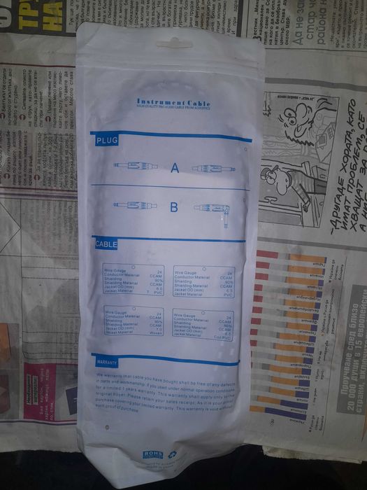 Висококачествен кабел за китара