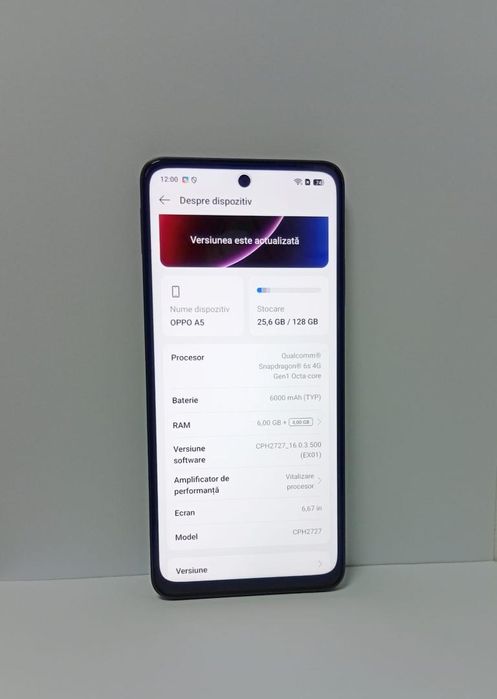 Telefon mobil OPPO A5, 6GB RAM, 128GB, Dark Purple -C-