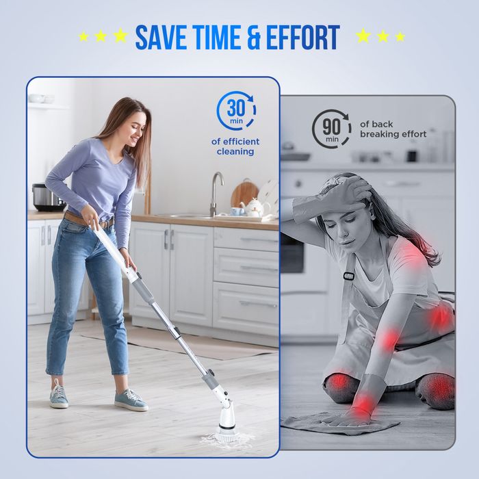 Новинка! Беспроводной электрический скруббер (щетка) для уборки из США