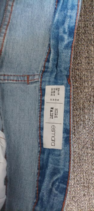 Fusta scurta denim talie înaltă