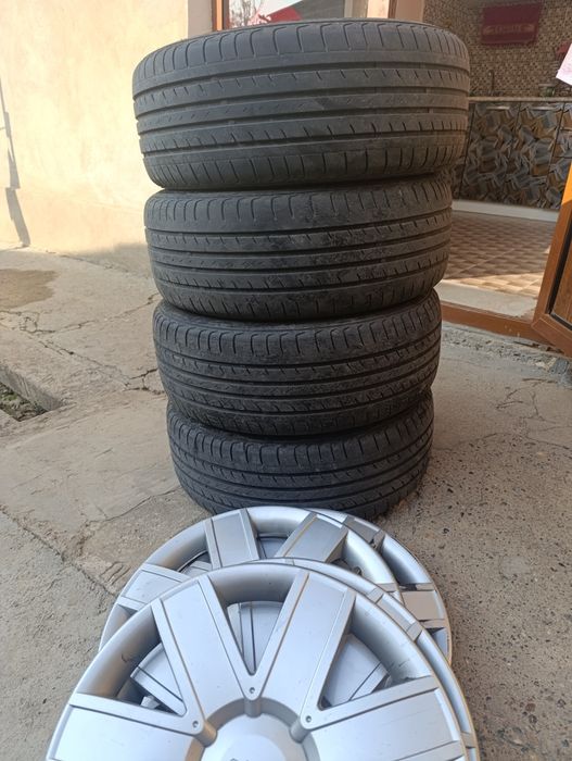 Продается Шины с диском и калпакам на авто кобальт и спарки