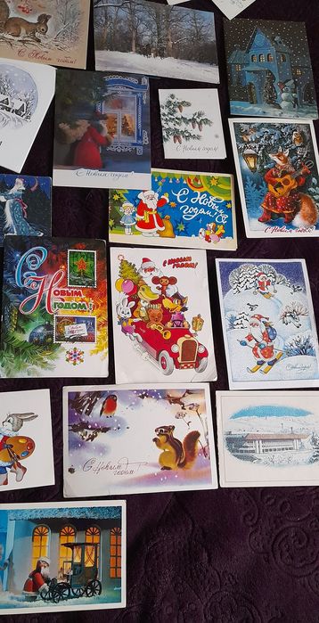 Новогодние открытки из СССР.