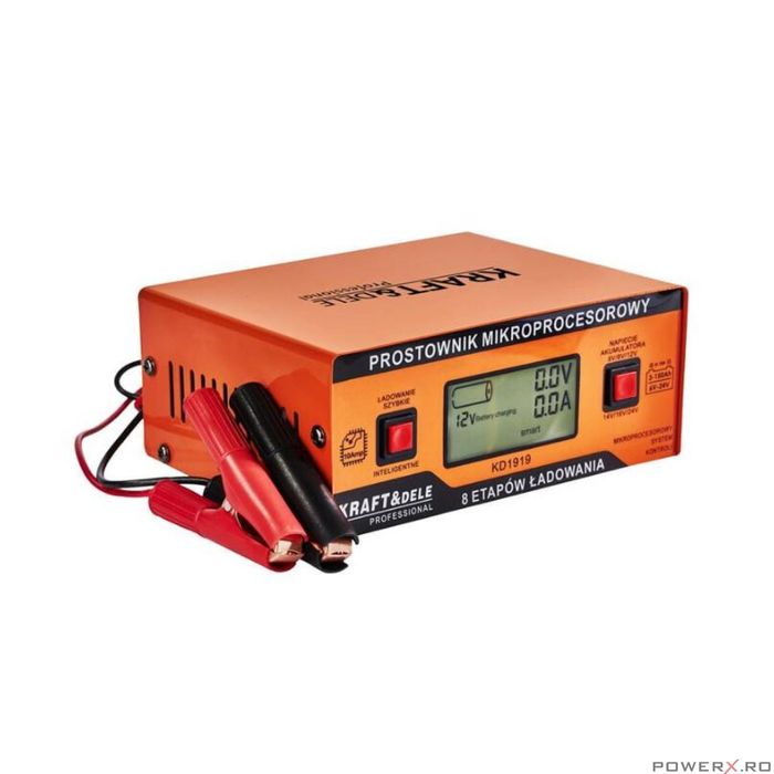 Redresor auto digital cu microprocesor, 10A, 6-24V, Kraft