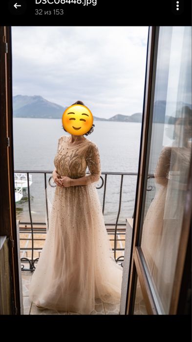 Вечернее платье с камнями