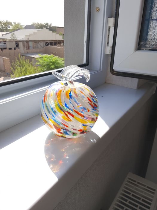 Посуда, декор, яблоко хрустальное