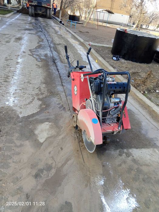 Резка асфальта, резкаа бетона и стяжки