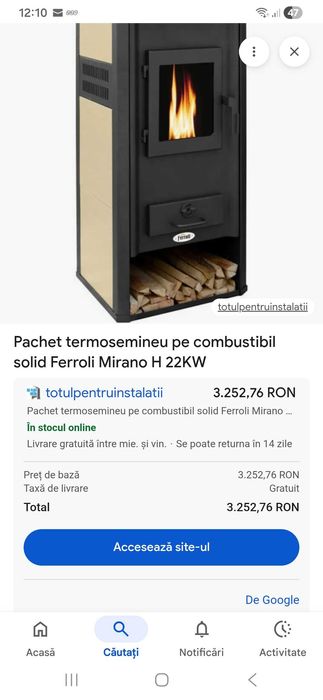 Termosemineu Ferroli 22kw