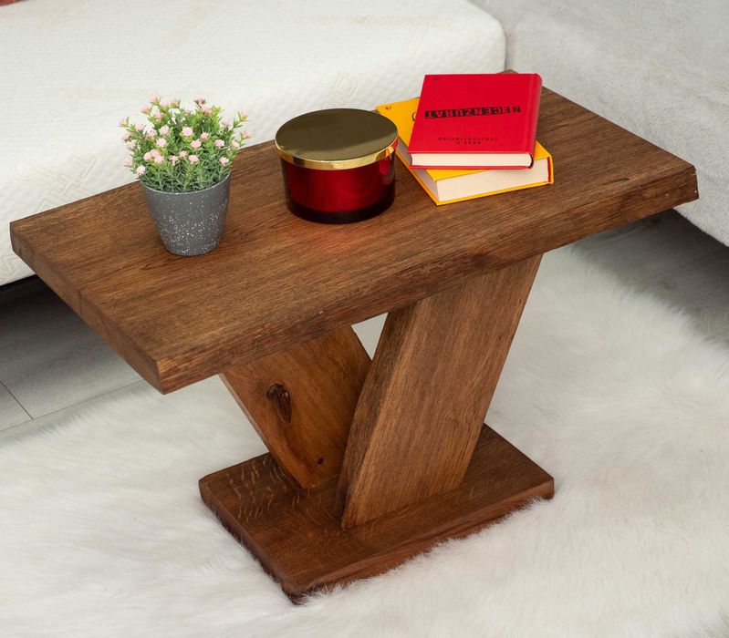 Măsuță de cafea din stejar masiv – design modern rustic, handmade