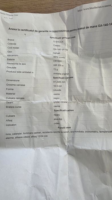 Casio G-shock GA-140-1A1ER