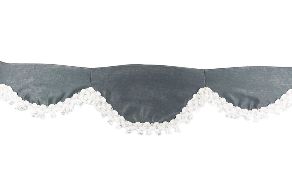 Комплект от 3 части Декоративни Пердета с Пискюли за Камион в 4 цвята