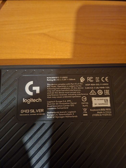 Клаватура Logitech G413 Silver