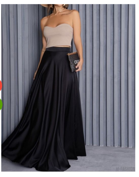 Продам атласную юбку черного цвета