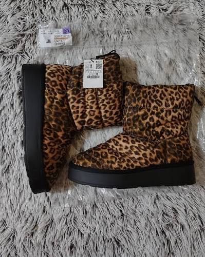 Дамски леопардови ботуши Zara