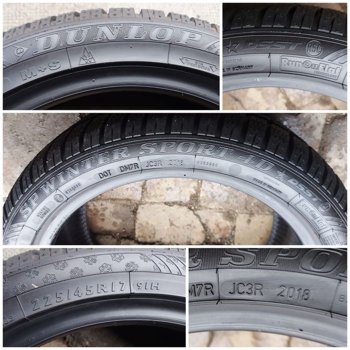 O bucată 225/45 R17 M+S iarnă - una Michelin Dunlop