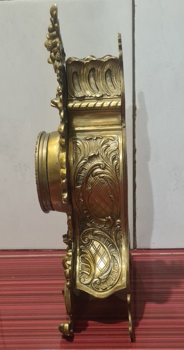 Италиански Бронзов Каминен Часовник Lancini