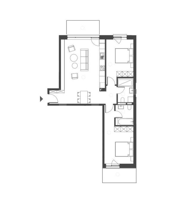 Comision 0 ! Apartament 3 camere 2 Bai, 2 Terase, Semicentral 77 mp