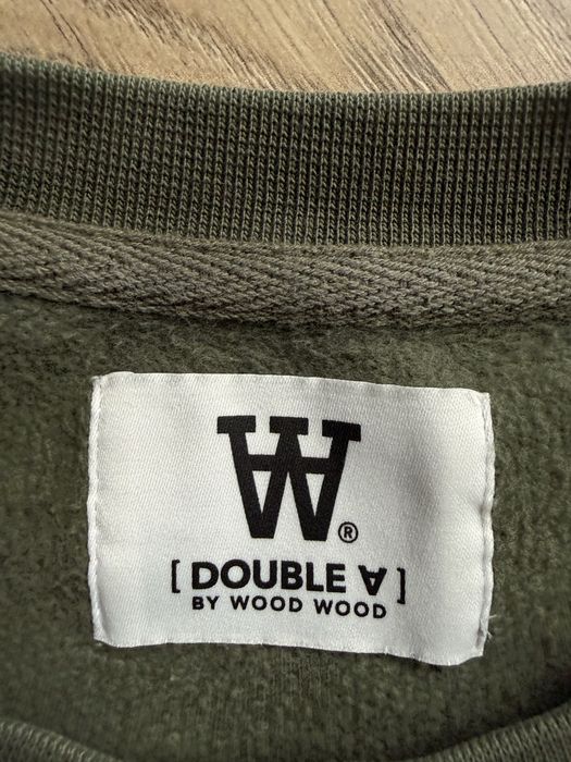 Bluza WOOD WOOD Double A Crew Neck Verde Inchis Barbati | Marime XL