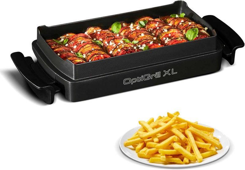 Нова Плоча за Закуски и Сладкиши Съд за Печене Тава TEFAL XA727810 OPTIGRILL+XL/ELITEXL, 2 години Гаранция