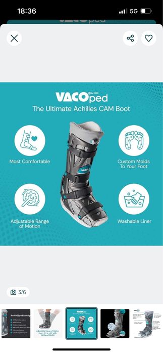 Vacoped orteza pentru ruptura tendon Ahile