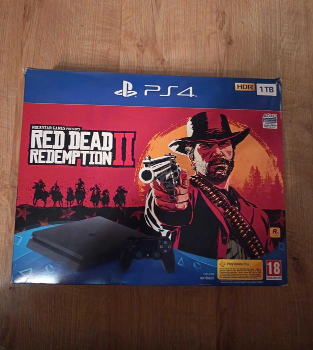 Конзола Playstation 4 SLIM 1TB + два джойстика и 5 игри