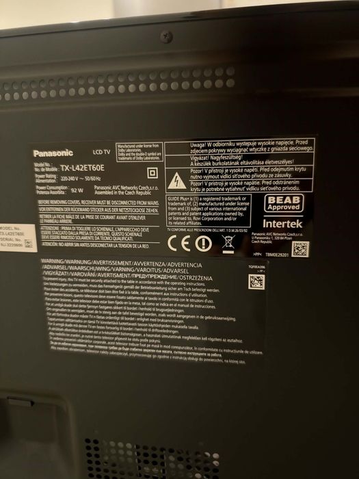 Panasonic VIERA 42” Full HD 3D Smart TV – TX-L42ET60E + 2 чифта 3D очила
