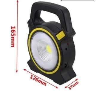 Соларна LED лампа за къмпинг с прожектор и USB зареждане