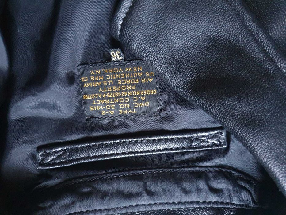 Geaca de piele bomber tip A-2 (Aviator) Made in USA - Marimea 36 (S)