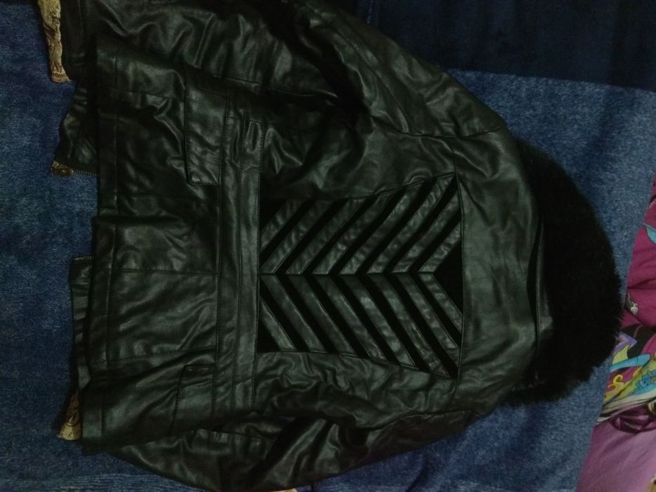 Кож.зам куртка с мехом внурти