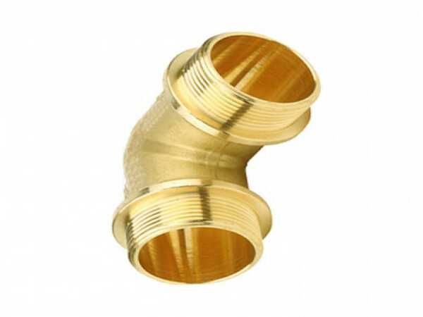 Отвод латунный, Угол: 45, Тип: угольник