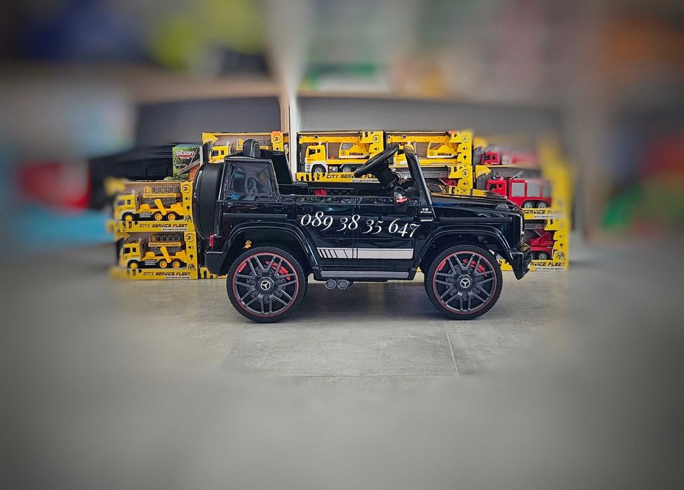 НОВО!Акумулаторен джип Mercedes G63 AMG с 12V батерия,МЕКИ ГУМИ,USB