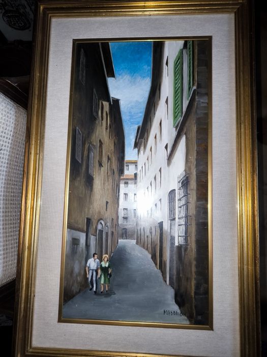 Pictură în ulei pe pânză din 1984 Italia