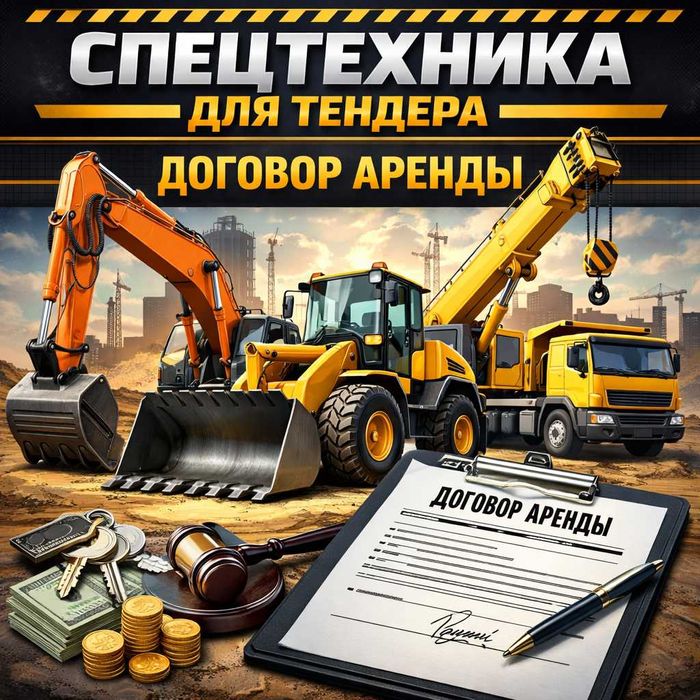 Спецтехника для тендера. Договор аренды. Адекватные цены!