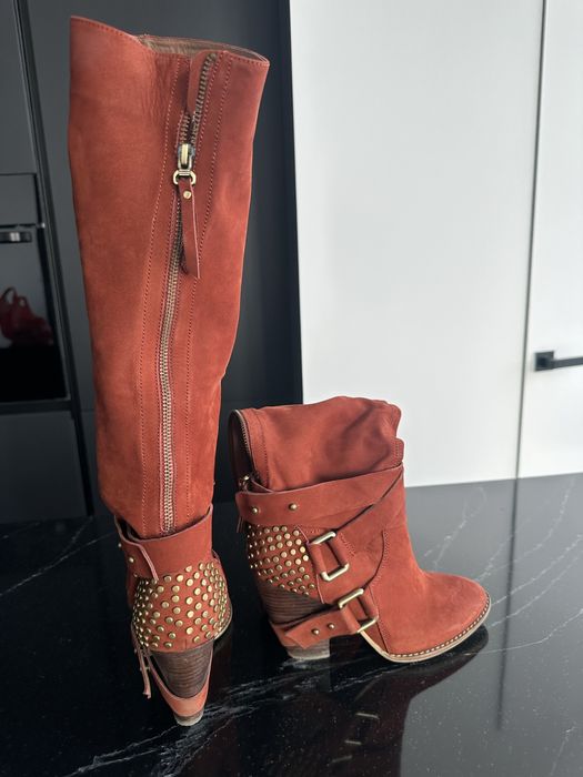 Сапоги замшевые новые