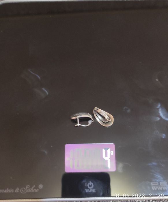 Дамски сребърни обеци 4 гр, проба 925