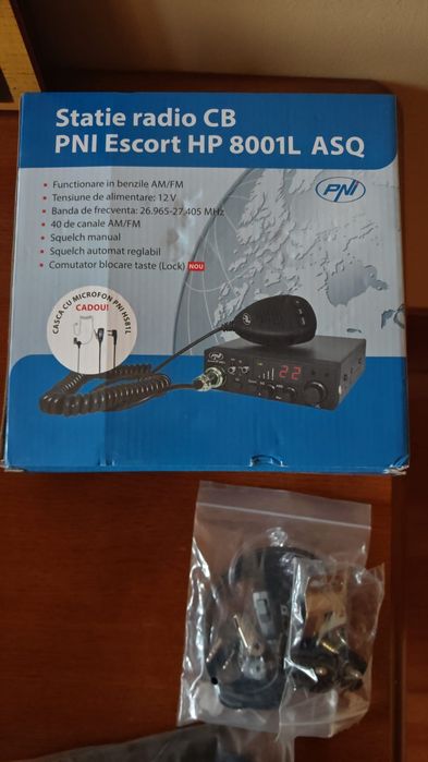 Stație radio CB PNI Escort HP 8001L ASQ + antenă – NOUĂ