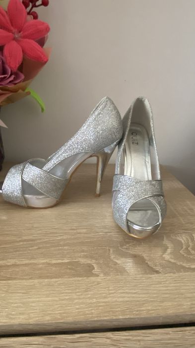 Pantofi eleganti#argintii#marimea 38