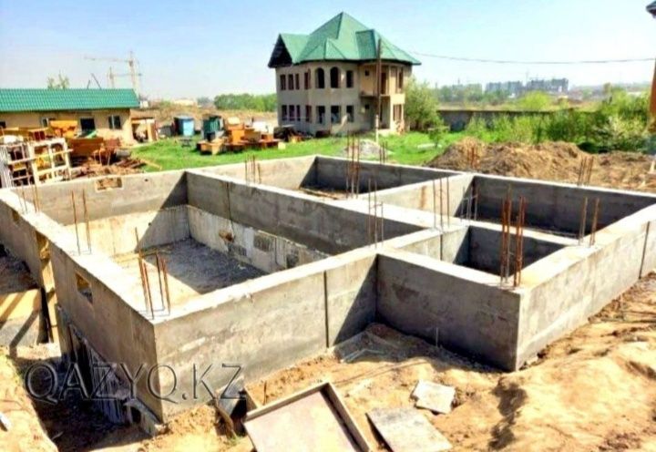 Заливка котлованов, цоколь, фундамент