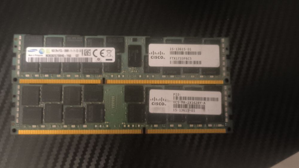 Серверная Ddr 3-32 gb 1600 герц с ecc 2 штуки по 16гб