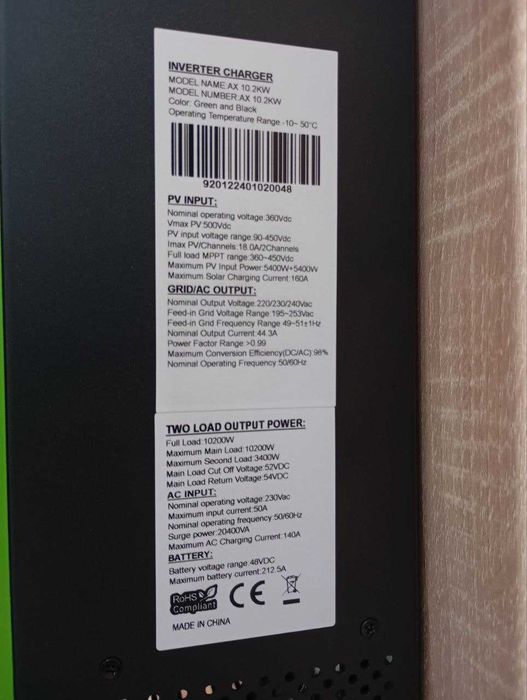 TTN Invertor 10 kvt off grid
