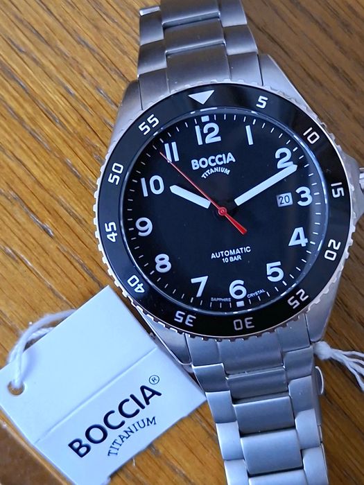 Ceas BOCCIA TITANIUM AUTOMATIC 3653-01 - Miyota 8215 , nou, cu acte și cutie originale.