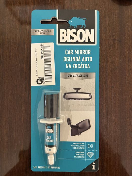 Лепило за огледало за обратно виждане към автомобилно стъкло