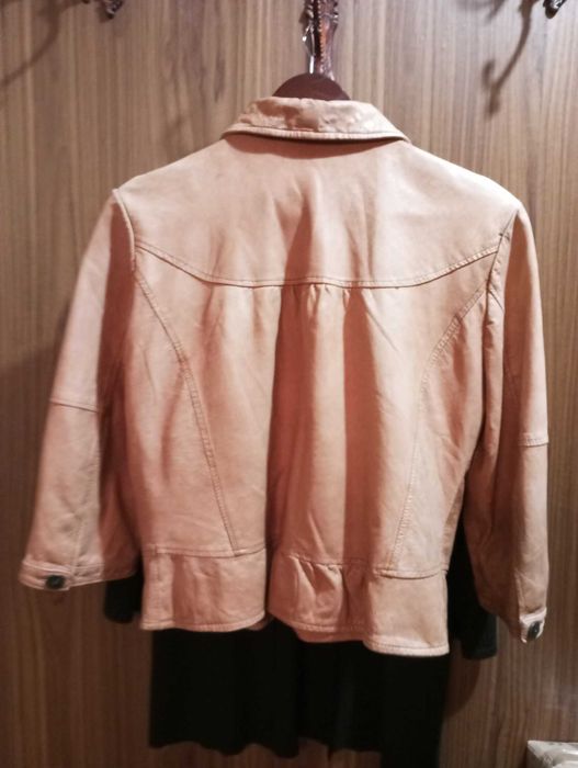 Дамско яке, пролет/есен, VILA Clothes, с 3/4-ти ръкав, естествена кожа