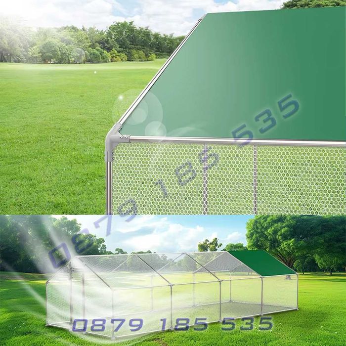 Метален кокошарник покрив домашни птици животни къща кокошки сглобяема