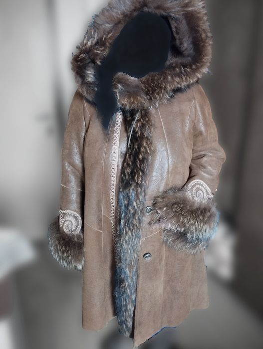 Кожено палто \ норка