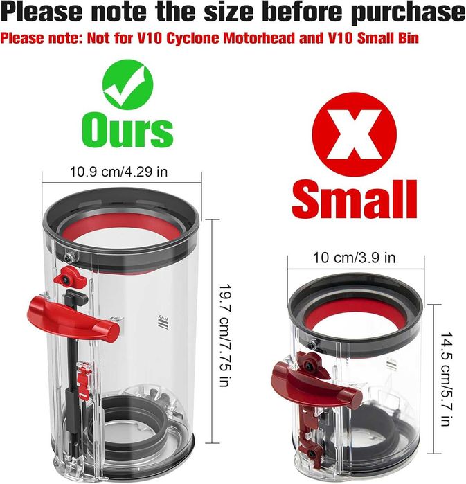 Colector praf Dyson V10, SV12, SV13, SV27