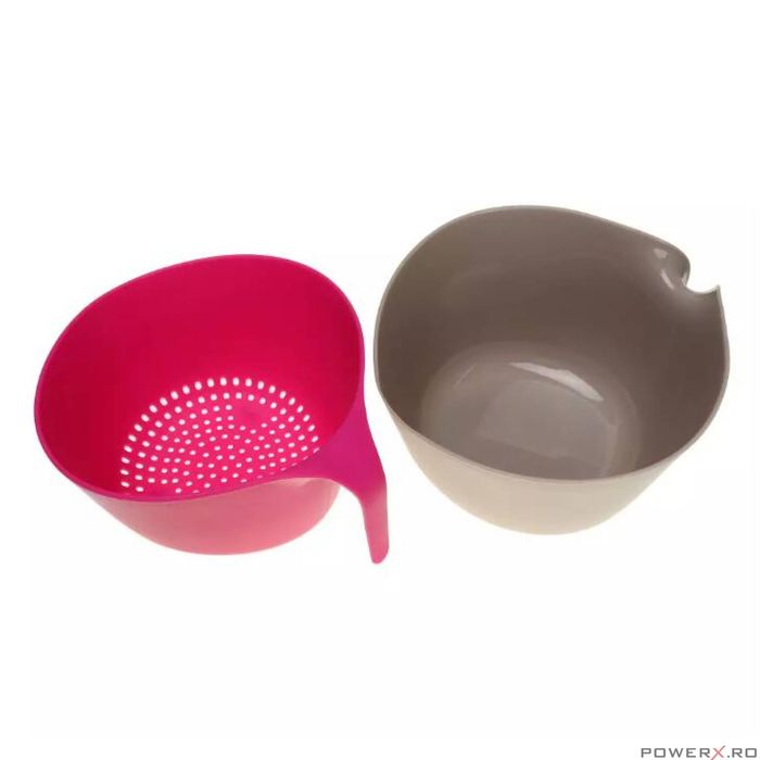 Bol cu strecuratoare detasabila, 23cm, roz, gri, Kassel