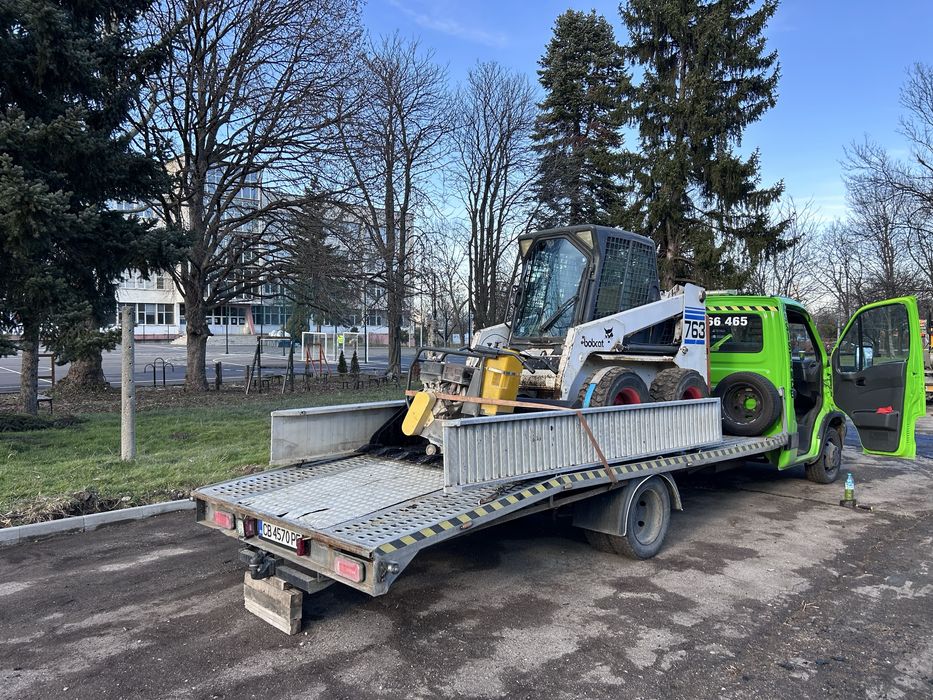 Мини челен товарач, Бобкат, Bobcat, / Самосвал 3,5 тона/ Виброплоча/ Земновлажен бетон