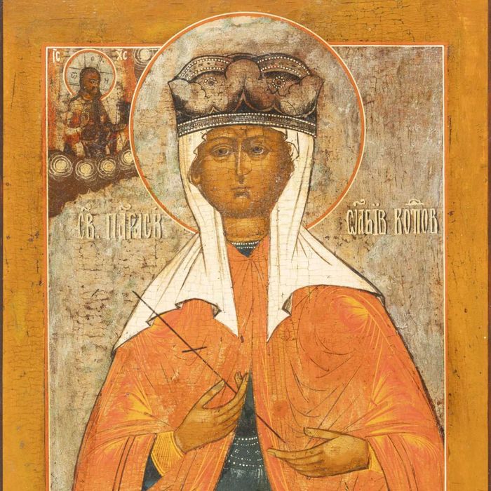 Icoană pe lemn „Sfânta Paraschiva”, școală rusească, sf. sec. XVIII